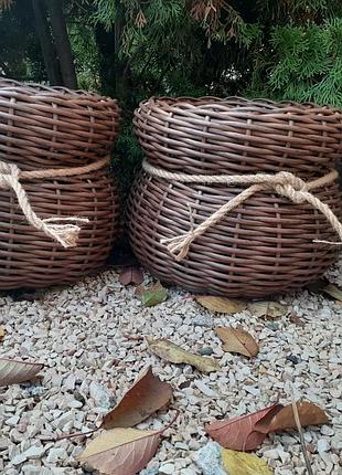 Кашпо зі зручного ротангу мішечок щастя