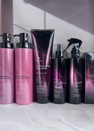 Набор для ухода за волосами с маслом марулы bogenia professional hair marula oil 6в11 фото