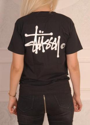 Stussy футболка модная 2023 2024 топ черная белая1 фото