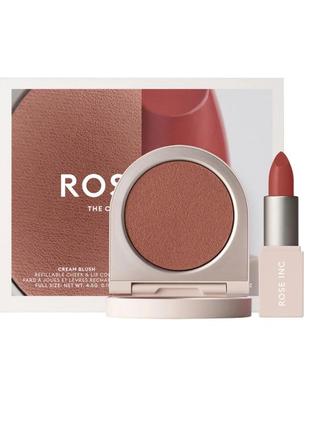 Лимитированный набор из румян и помады — rose inc the cream color lip & cheek set