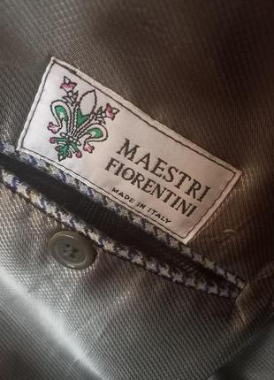 100% шерстяной пиджак maestri fiorentini принт гусиная лапка8 фото