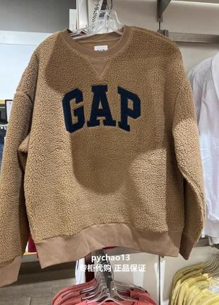 Плюшева толстовка шерпа оверсайз gap оригінал2 фото