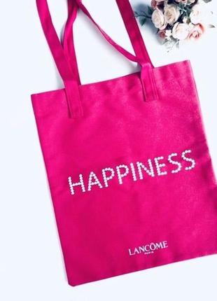 Яркая сумка торба lancôme happiness шоппер1 фото