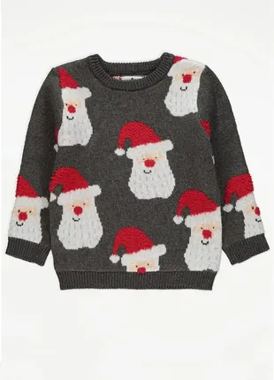 Зимний вязаный свитер кофта джемпер санта новогодний новый год рождественский christmas1 фото