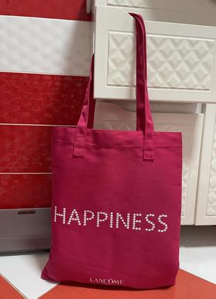 Яркая сумка торба lancôme happiness шоппер8 фото