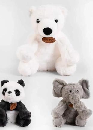 Мягкая игрушка слон, панда, мишка d 34611, 3 вида, 25см