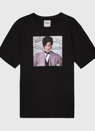 Футболка zara з принтом «prince ©the prince estate