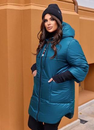 Жіноче стьобане тепле зимове пальто,пуховик,зимова куртка,женское тёплое стёганое пальто,женская куртка2 фото
