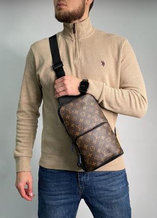 Сумка слинг в стиле louis vuitton + брендовая упаковка3 фото