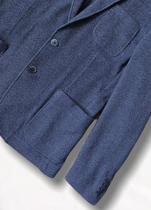 Мужской кардиган кофта пиджак lc waikiki синий меланжевый c накладными карманами, на пуговицах5 фото