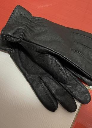 Шикарные утеплённые кожаные перчатки genuine leather /100 % кожа4 фото