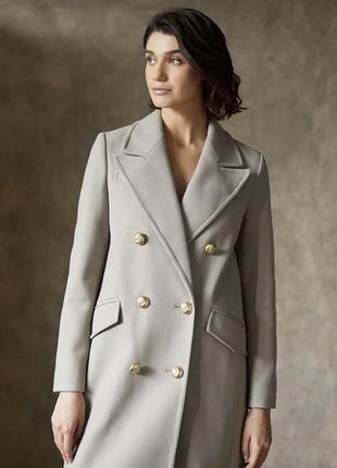 Дуже вишукане фірмове пальто жіноче прямого крою демісезонне military style1 фото