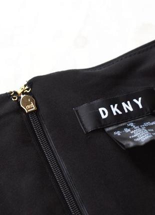 Брендовое трикотажное черное платье от dkny5 фото