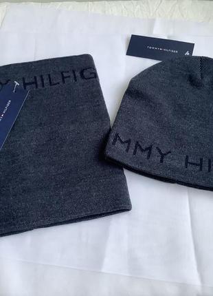 Шапочка тепла tommy hilfiger нова комплект10 фото