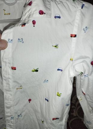 Стильная рубашка от бренда next для мальчика6 фото