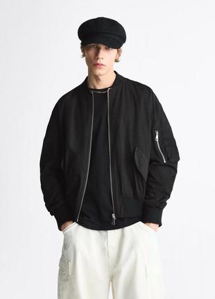 Куртка zara бомбер 8281 532 black