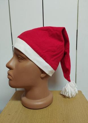 Трикотажна дитяча новорічна шапка санта клаус