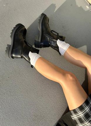 Женские ботинки черные кожаные no brand chelsea boots 2 ❄️9 фото
