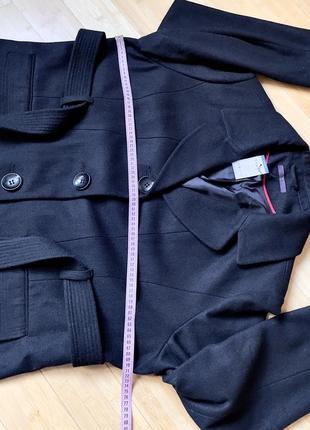 Черное, классическое, полушерстяное пальто5 фото