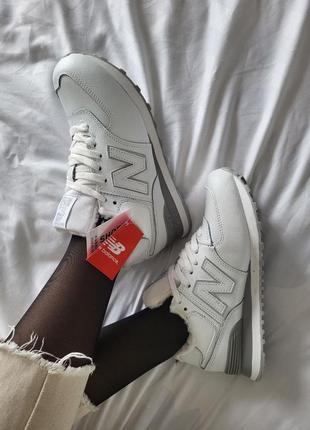 Кроссовки new balance 574 white winter