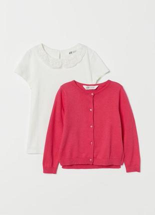 H&m новий набір кофтинки з блузочкою для дівчаток 8-10 років