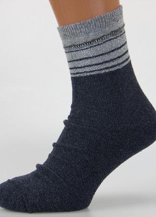 Носки мужские махровые высокие 27-29 размер (41-44 обувь) элит полоса зимние, темные цвета10 фото
