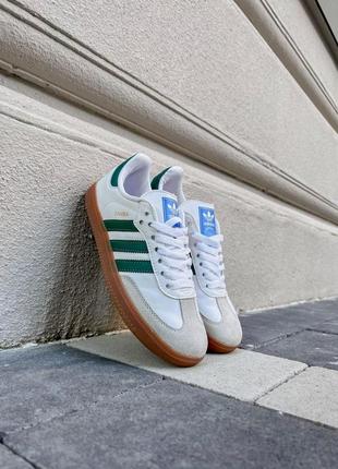 Кросівки adidas samba білі, кросівки адідас самба шкіряні осінні, кеди адідас самба