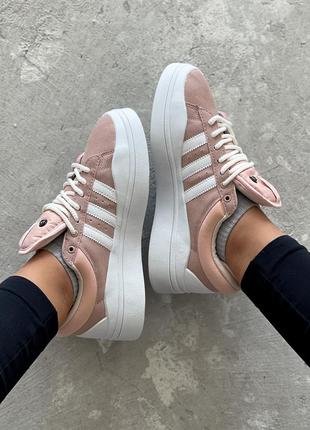 Кроссовки adidas campus bad bunny pink10 фото