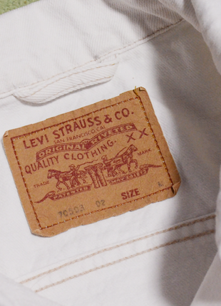 Levis джинсовка белая винтаж оригинал из белый оверсайз унисекс7 фото