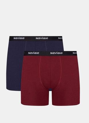 Мужские трусы шорты mu232-01 (2 шт.) blue/burgundy