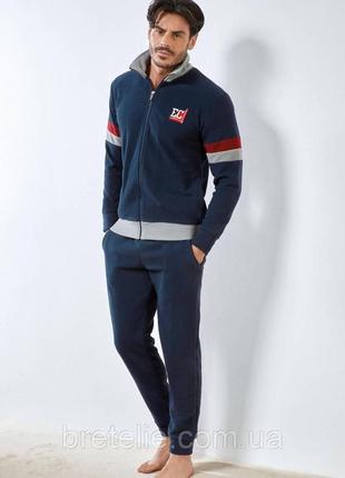 Пижама мужская комплект: олимпийка и брюки enrico coveri ea2047