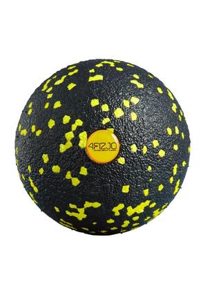 Массажный мяч 8 см 4fizjo epp ball 08 4fj0056 black/yellow для расслабления мышц лучшая цена с быстрой