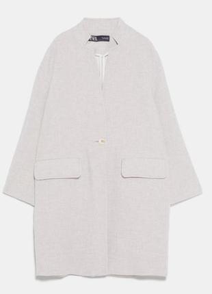 Стильный льняной пиджак, жакет zara светло-серый 44-462 фото