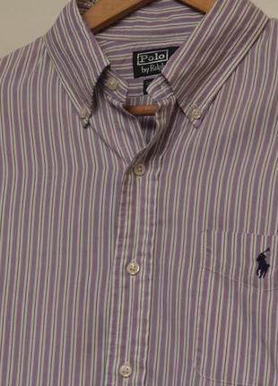 Polo ralph lauren 16 40/41 l regent custom fit dress shirt рубашка из хлопка