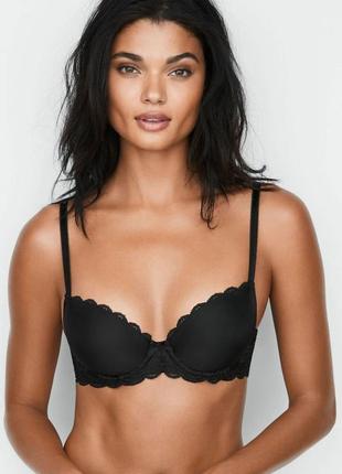 Бюстгальтер victoria's secret smooth lace wing lightly lined demi bra пуш ап