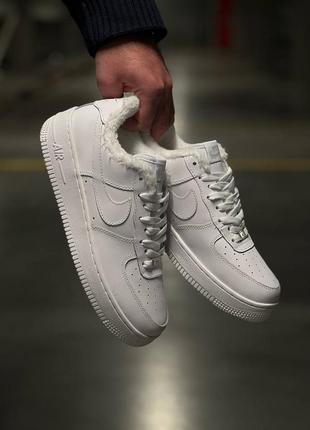 Nike air force low white winter1 фото