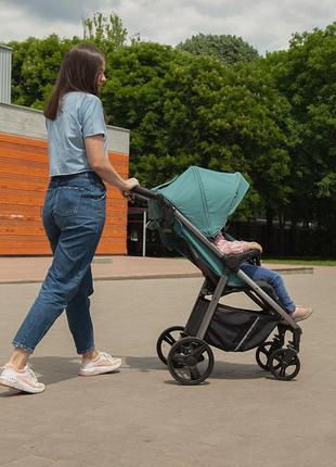 Коляска прогулянкова carrello bravo crl-8512/1 з дощовиком, складана конструкція elephant grey5 фото