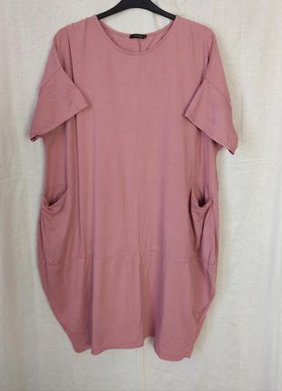 Платье "бохо" оверсайз коттоновое из италии раз. 52-54