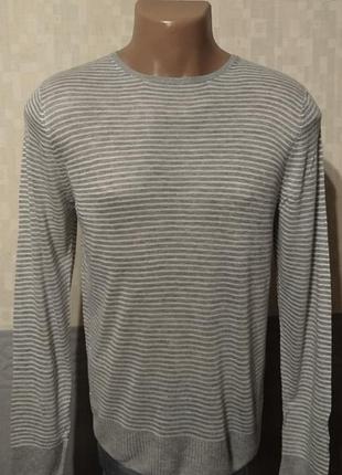 Тонкий мужской джемпер zara, р.48 / eur l / mex 40