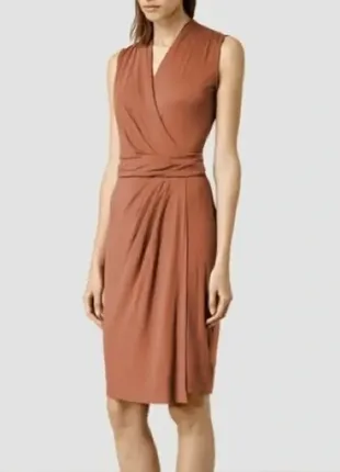 Allsaints novi dress плаття накидка брендова оригінал р. uk 8 us 4 неймовірний колір