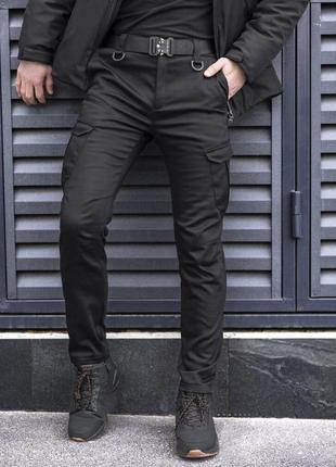 Зимние тактические брюки чёрные pobedov trousers tactical зима s2 фото