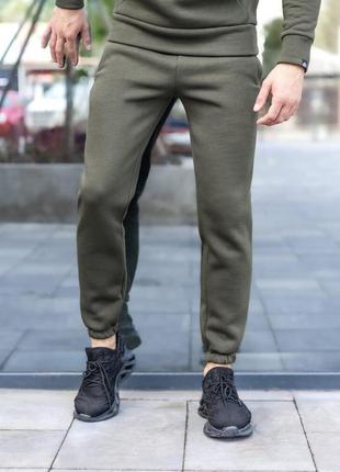 Чоловічі штани джогери з кишенями хакі pobedov 007 зима1 фото