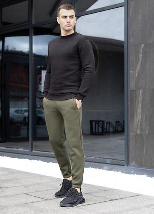 Чоловічі штани джогери з кишенями хакі pobedov 007 зима7 фото
