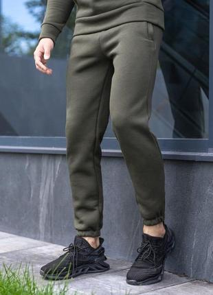 Чоловічі штани джогери з кишенями хакі pobedov 007 зима2 фото