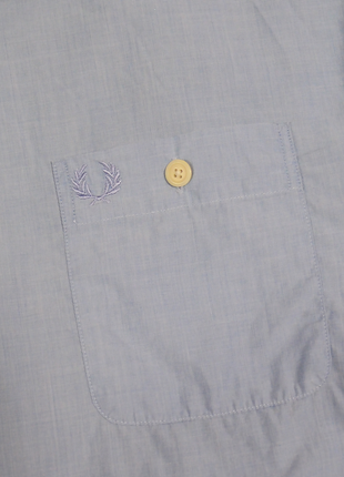 Fred perry сорочка 2 в 1  від  брендова оригінал синя голуба однотонна4 фото