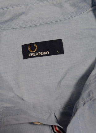 Fred perry сорочка 2 в 1  від  брендова оригінал синя голуба однотонна8 фото