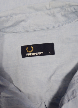 Fred perry сорочка 2 в 1  від  брендова оригінал синя голуба однотонна7 фото