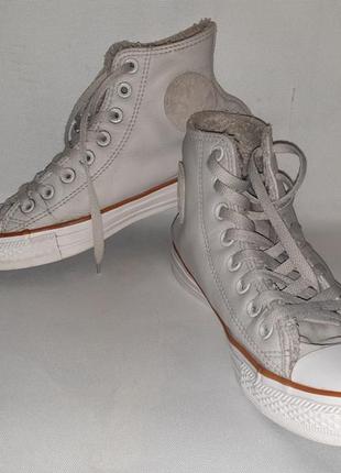 Зимние женские высокие кеды converse