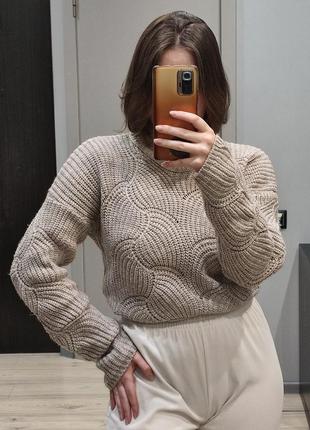 Елегантный вязаный свитер4 фото
