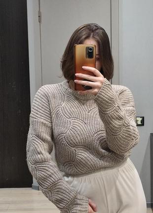 Елегантный вязаный свитер2 фото